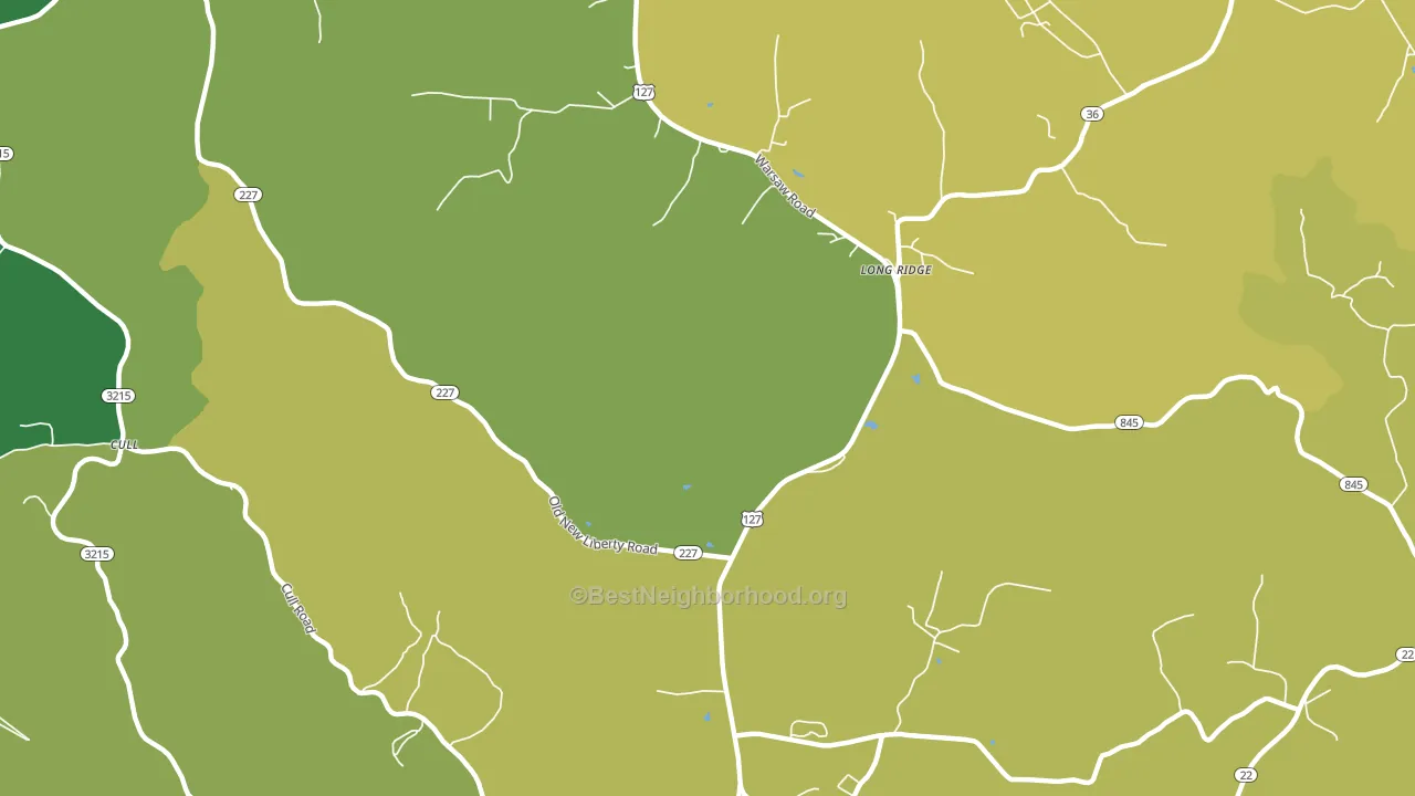 Long Ridge, KY block-group voter-turnout map