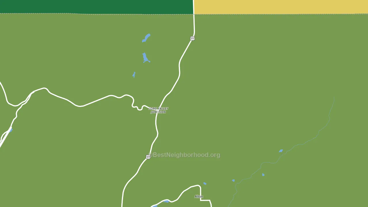 Long Valley Junction, UT block-group voter-turnout map