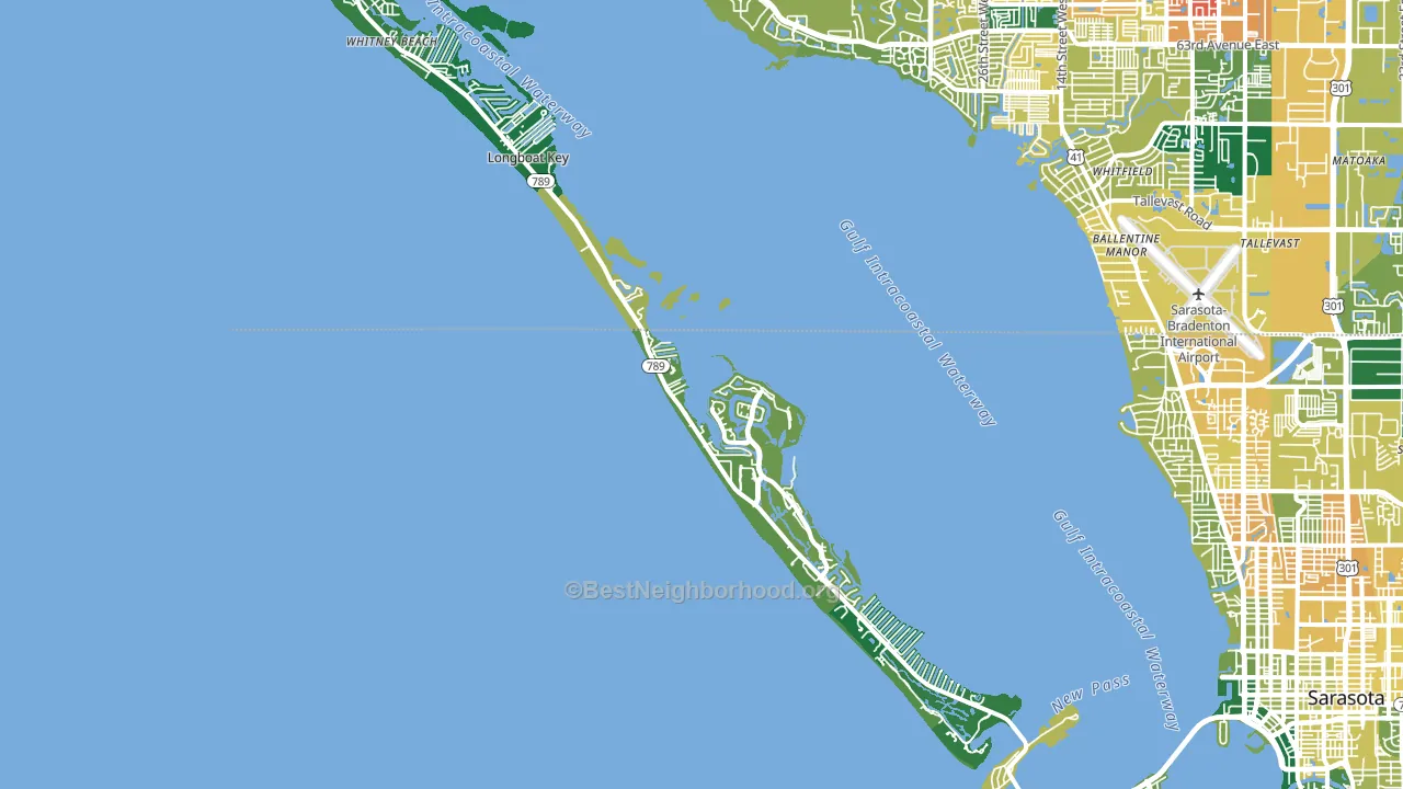 Longboat Key, FL block-group voter-turnout map