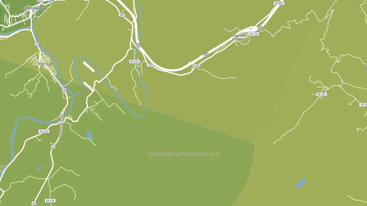 Longdale Furnace, VA block-group voter-turnout map
