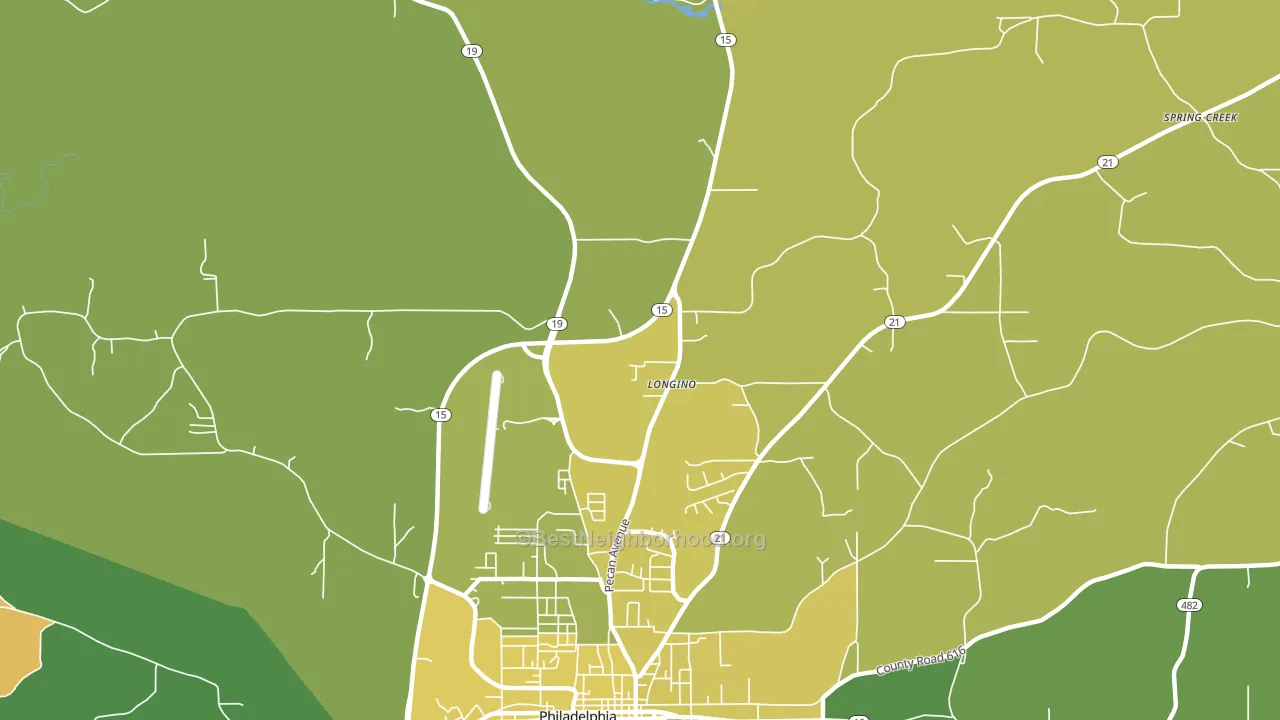 Longino, MS block-group voter-turnout map