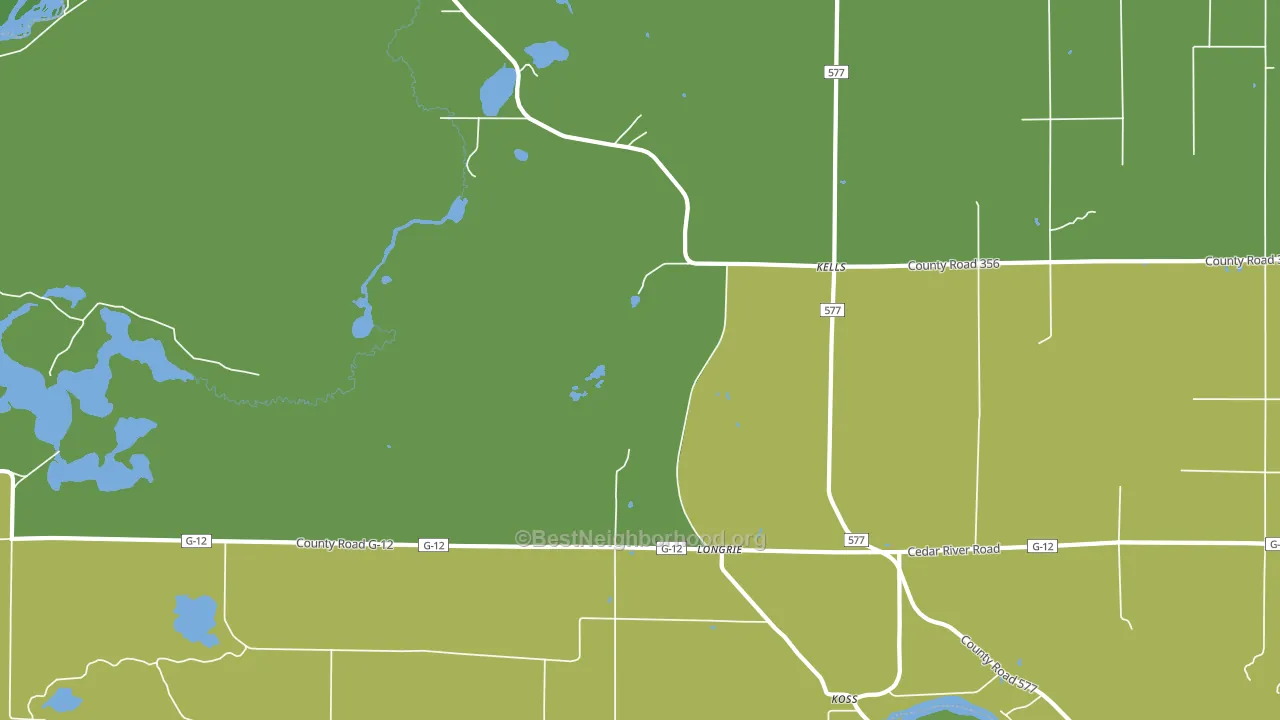 Longrie, MI block-group voter-turnout map