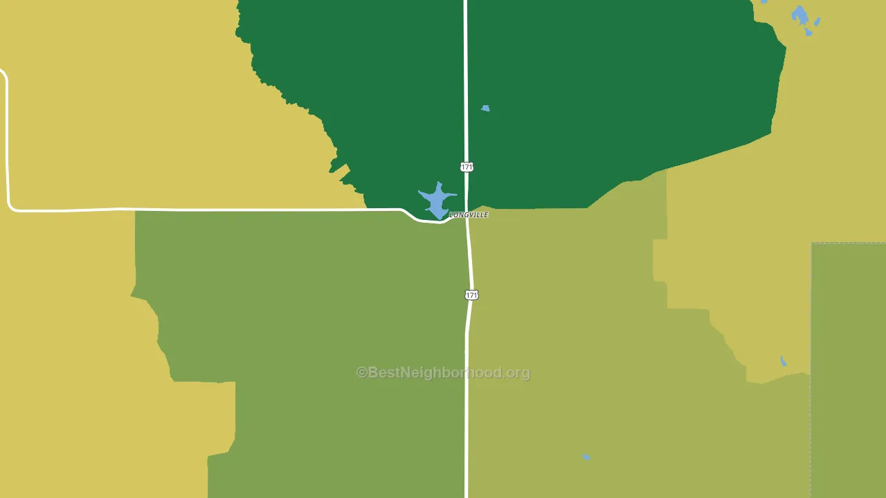 Longville, LA block-group voter-turnout map