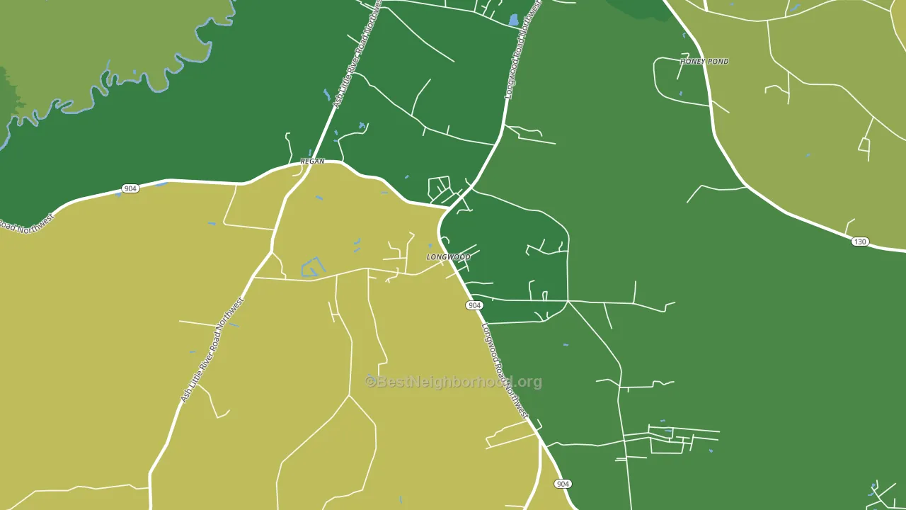 Longwood, NC block-group voter-turnout map