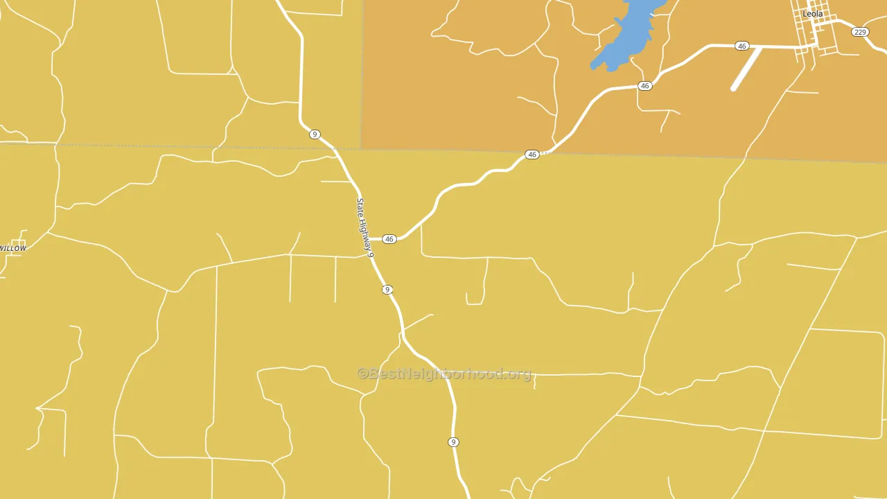 Lono, AR block-group voter-turnout map