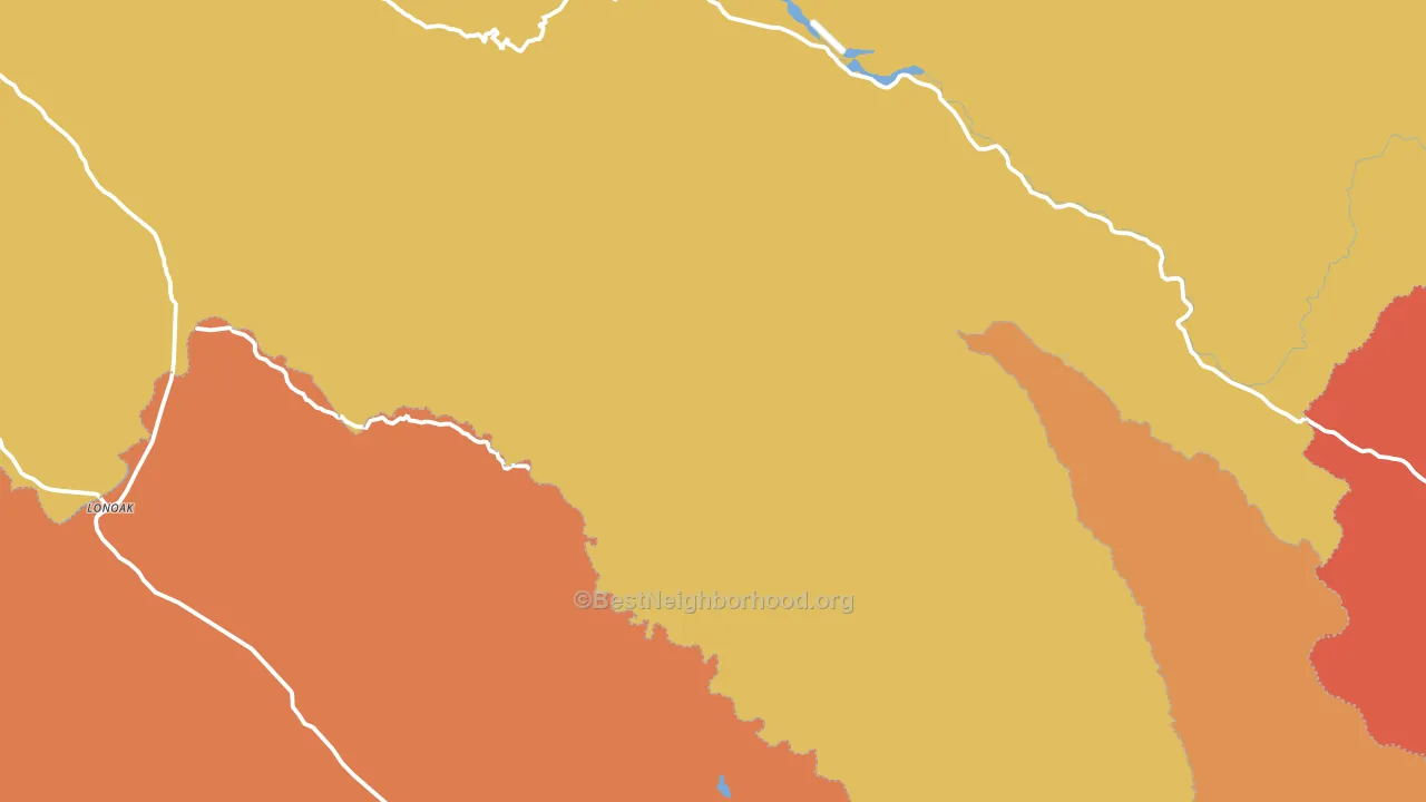 Lonoak, CA block-group voter-turnout map