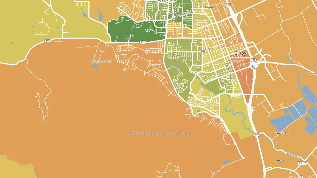 Lonoke, CA block-group voter-turnout map