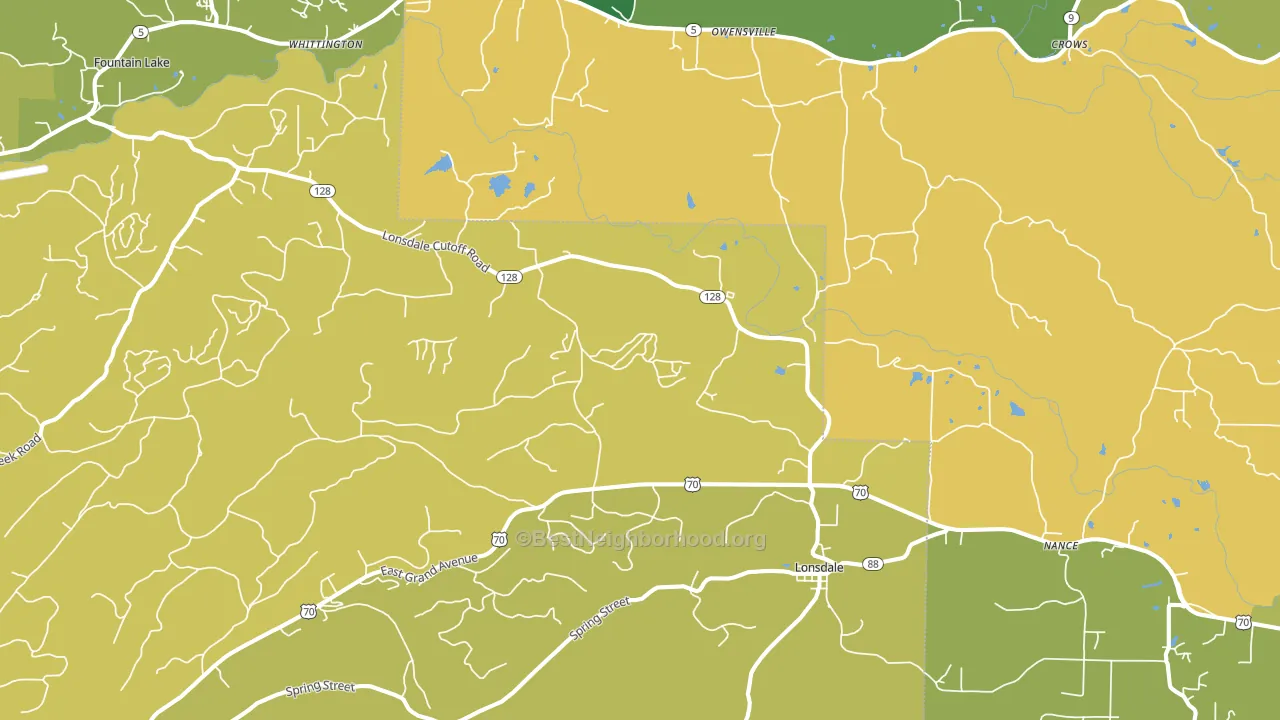Lonsdale, AR block-group voter-turnout map