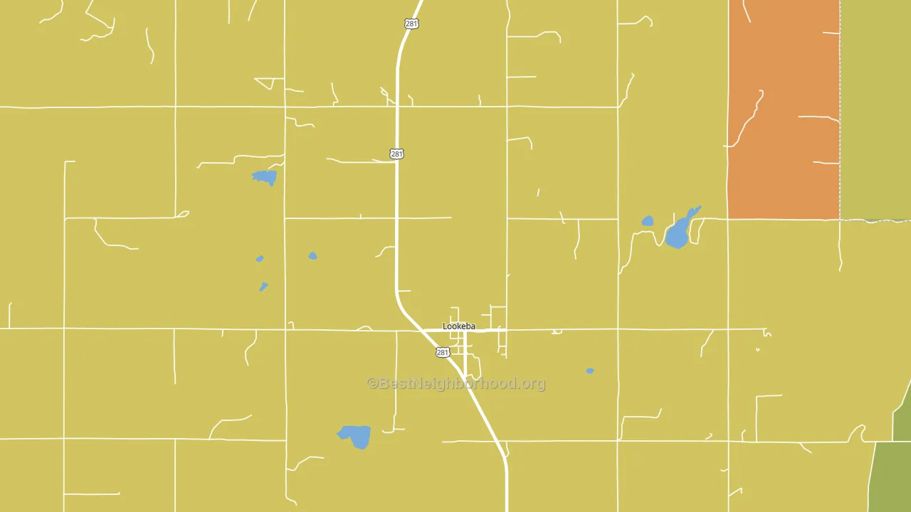 Lookeba, OK block-group voter-turnout map
