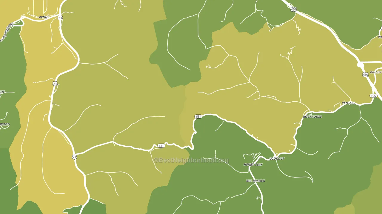 Lookout, KY block-group voter-turnout map