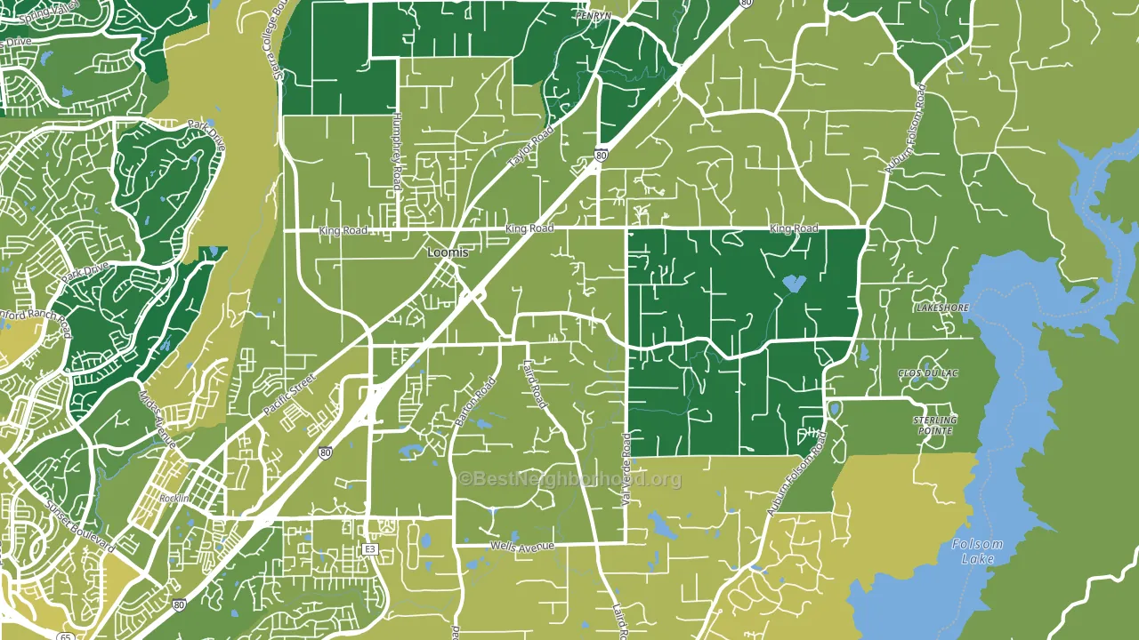 Loomis, CA block-group voter-turnout map