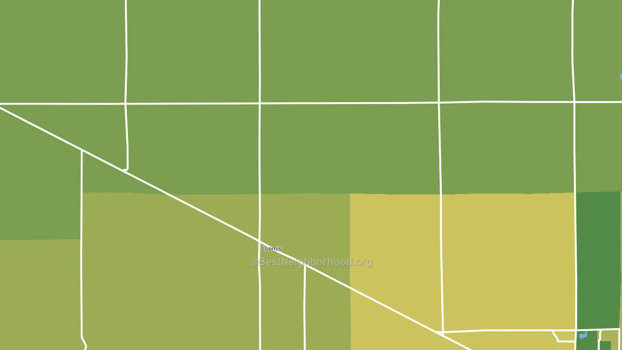 Loomis, NE block-group voter-turnout map
