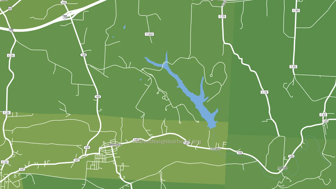 Loomis, OH block-group voter-turnout map