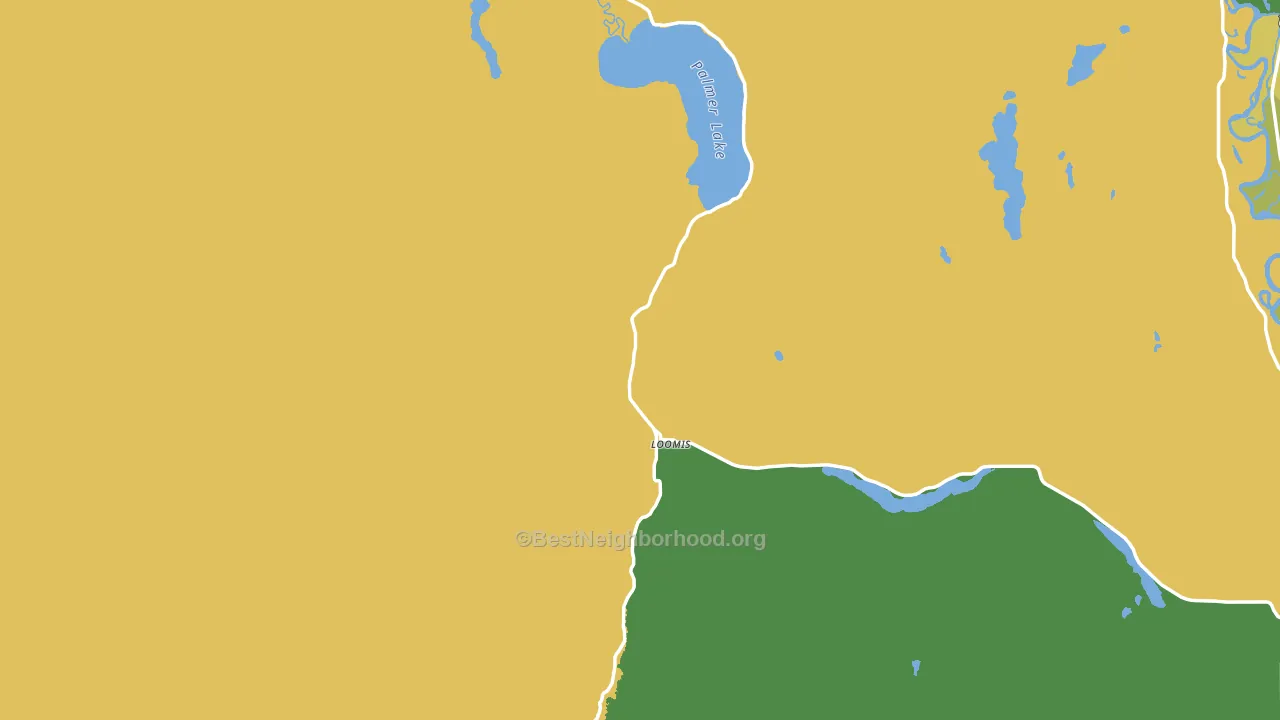 Loomis, WA block-group voter-turnout map