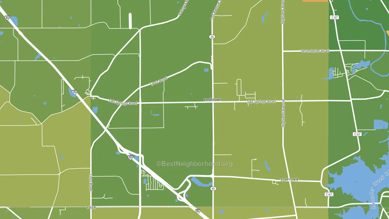 Lordstown, OH block-group voter-turnout map