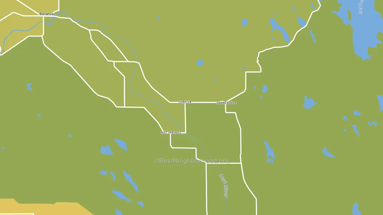 Lorella, OR block-group voter-turnout map