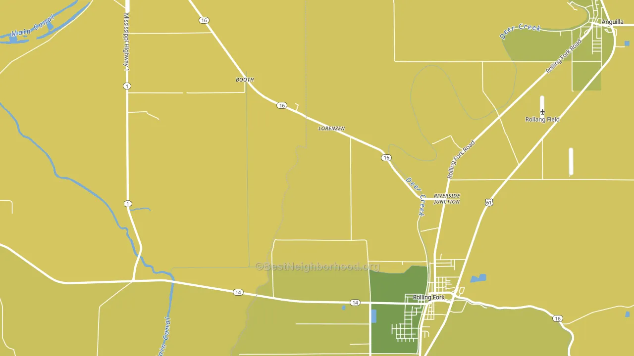 Lorenzen, MS block-group voter-turnout map