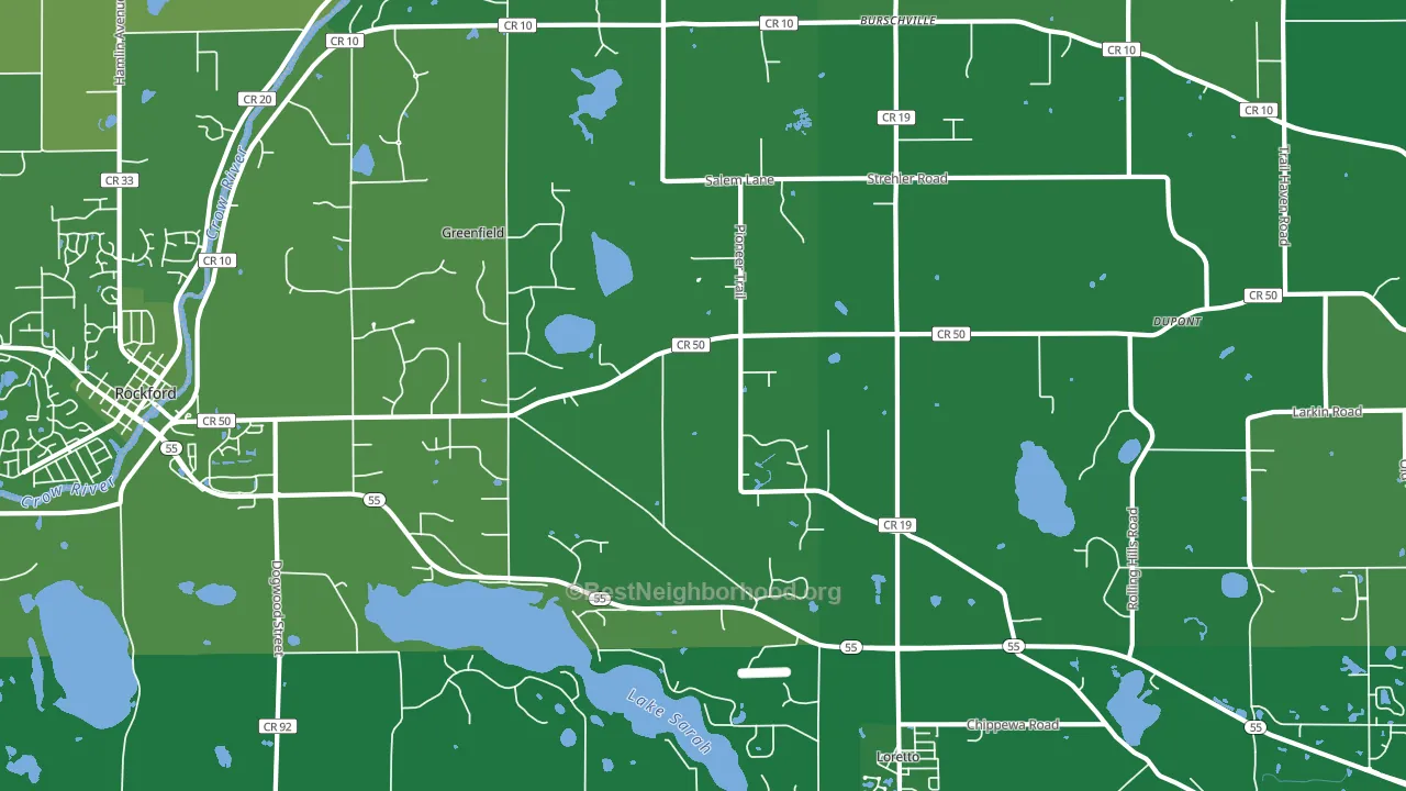 Loretto, MN block-group voter-turnout map