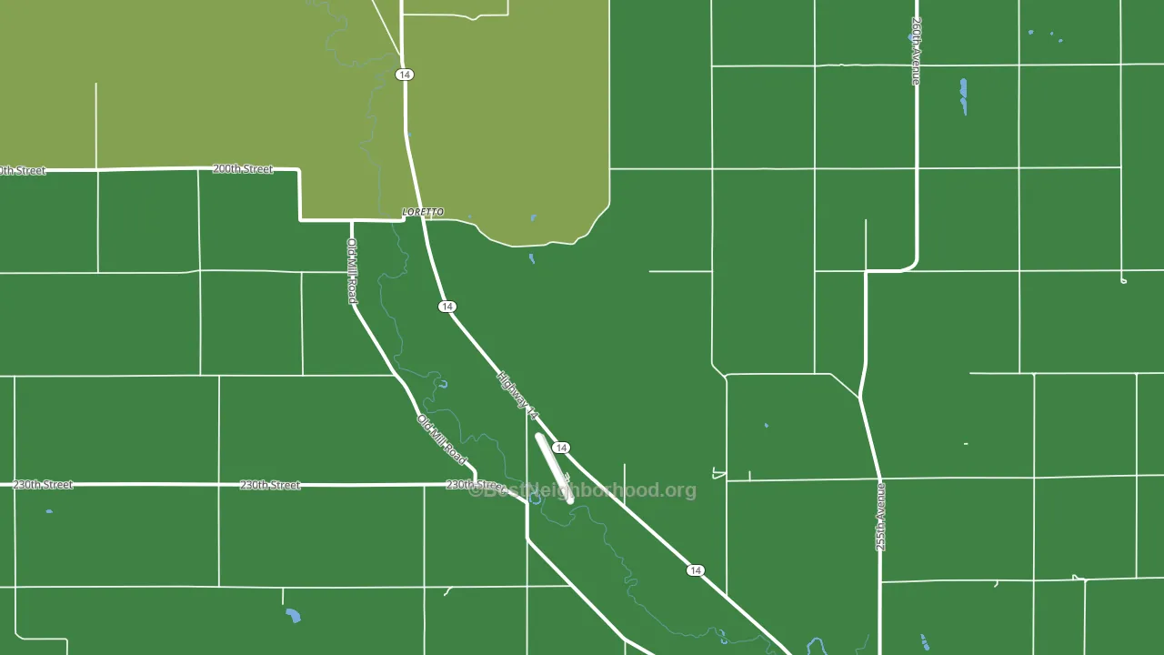 Loretto, NE block-group voter-turnout map