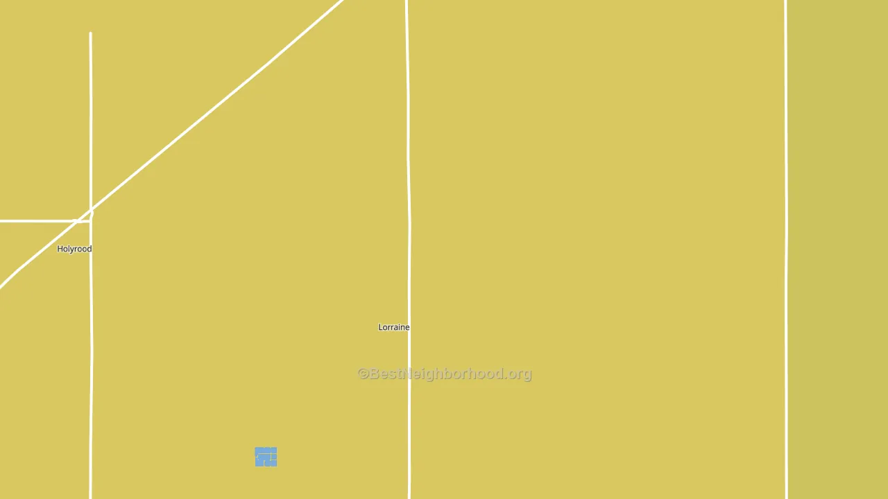Lorraine, KS block-group voter-turnout map