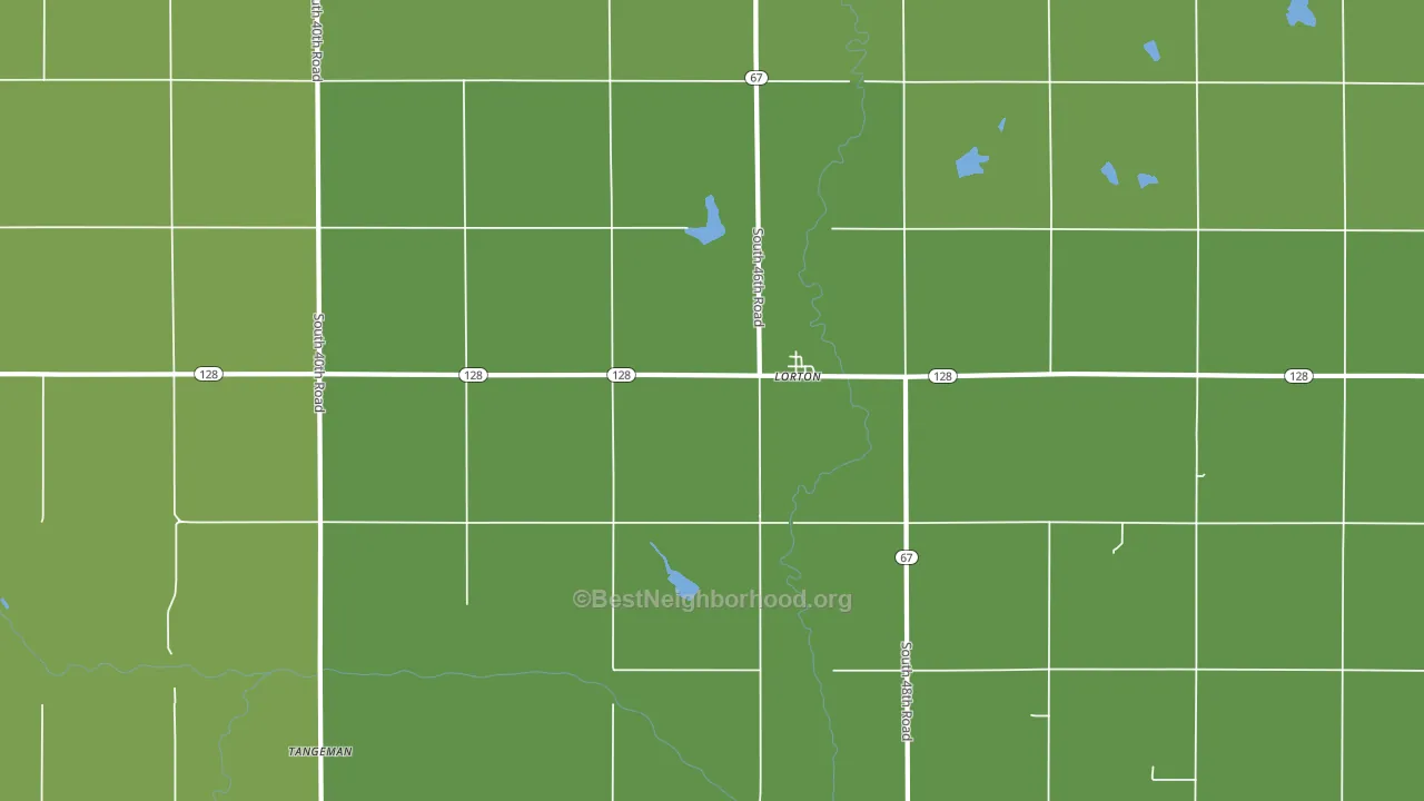 Lorton, NE block-group voter-turnout map