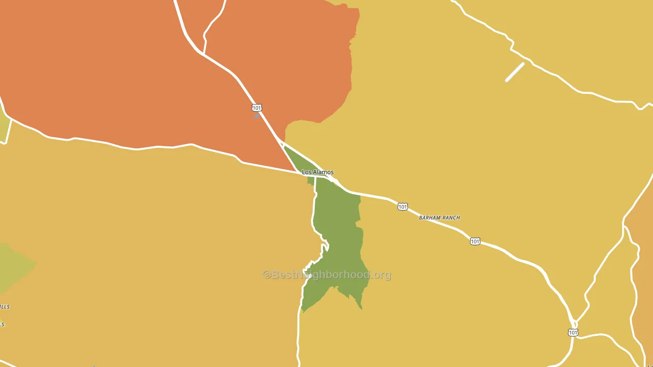 Los Alamos, CA block-group voter-turnout map