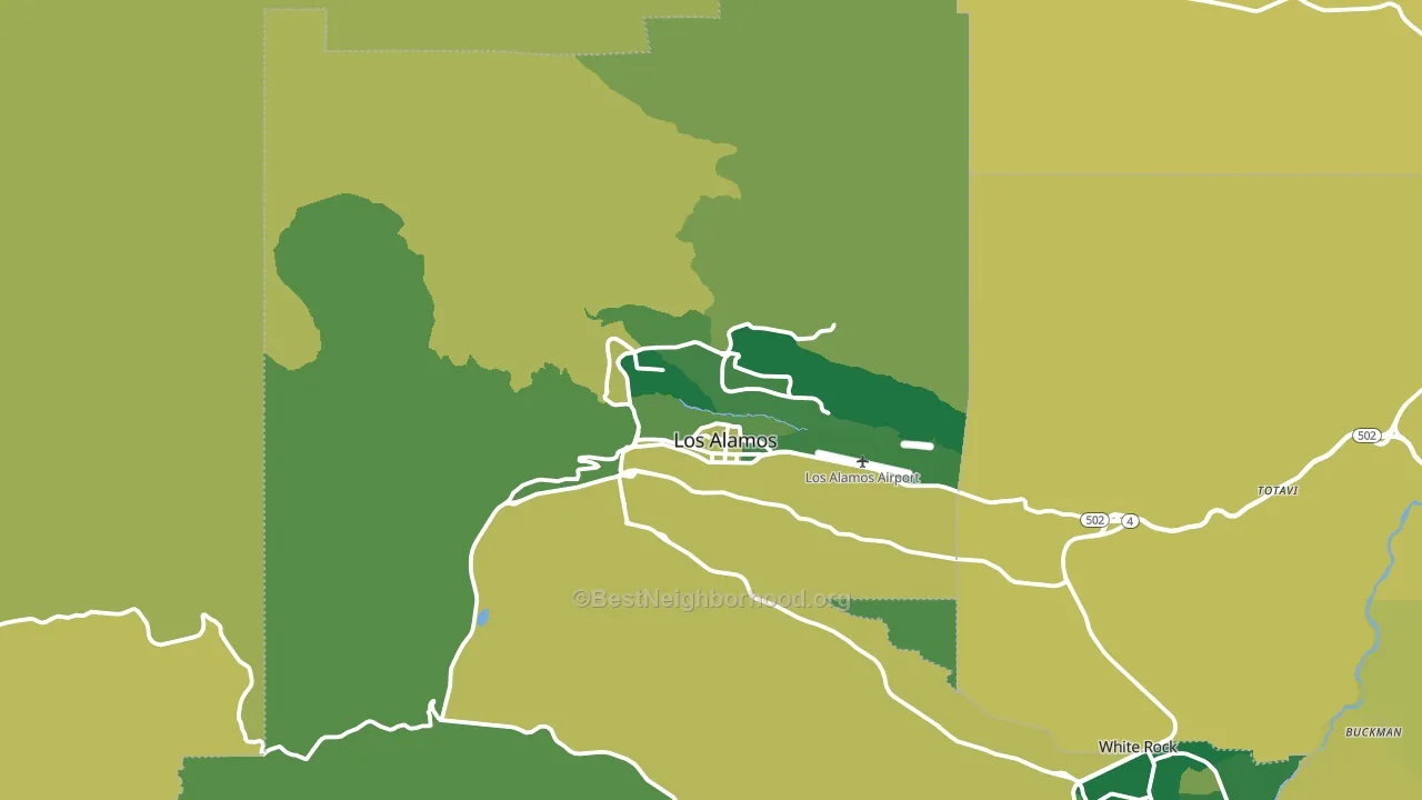 Los Alamos, NM block-group voter-turnout map
