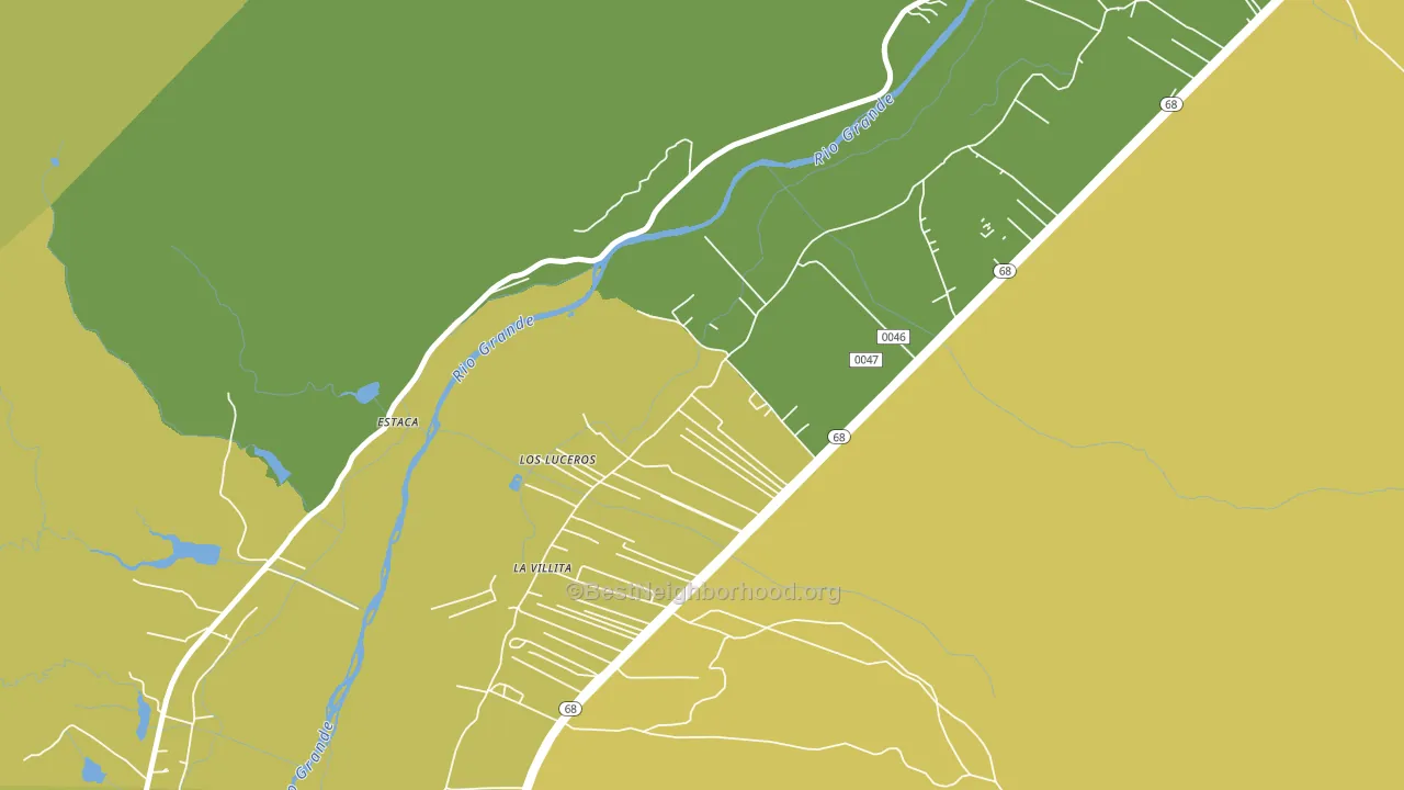 Los Luceros, NM block-group voter-turnout map