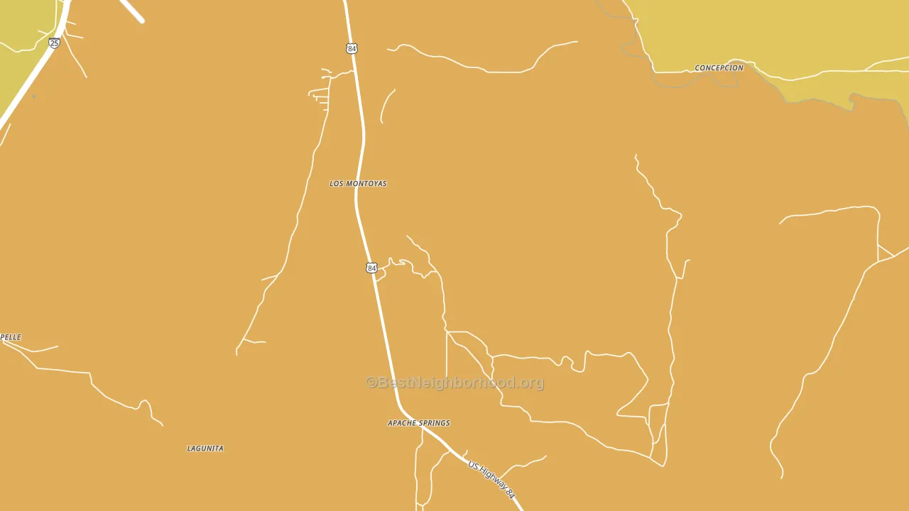 Los Montoyas, NM block-group voter-turnout map