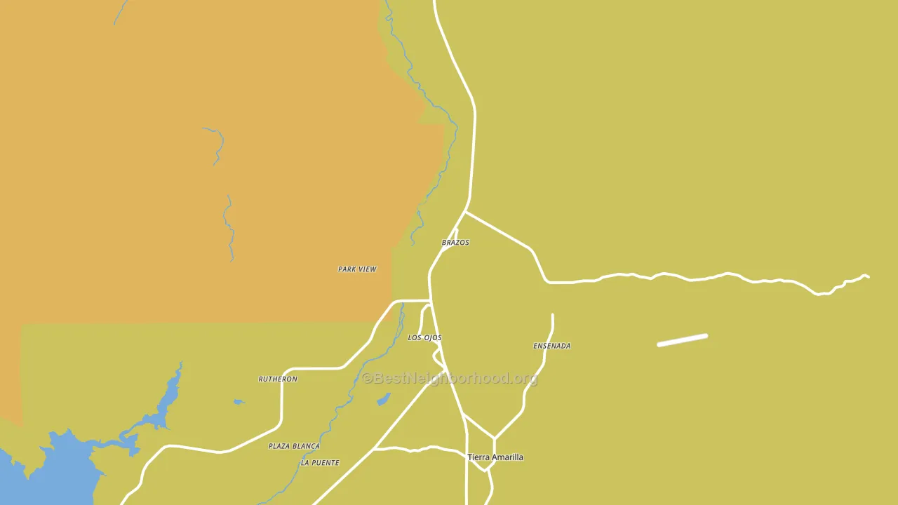 Los Ojos, NM block-group voter-turnout map