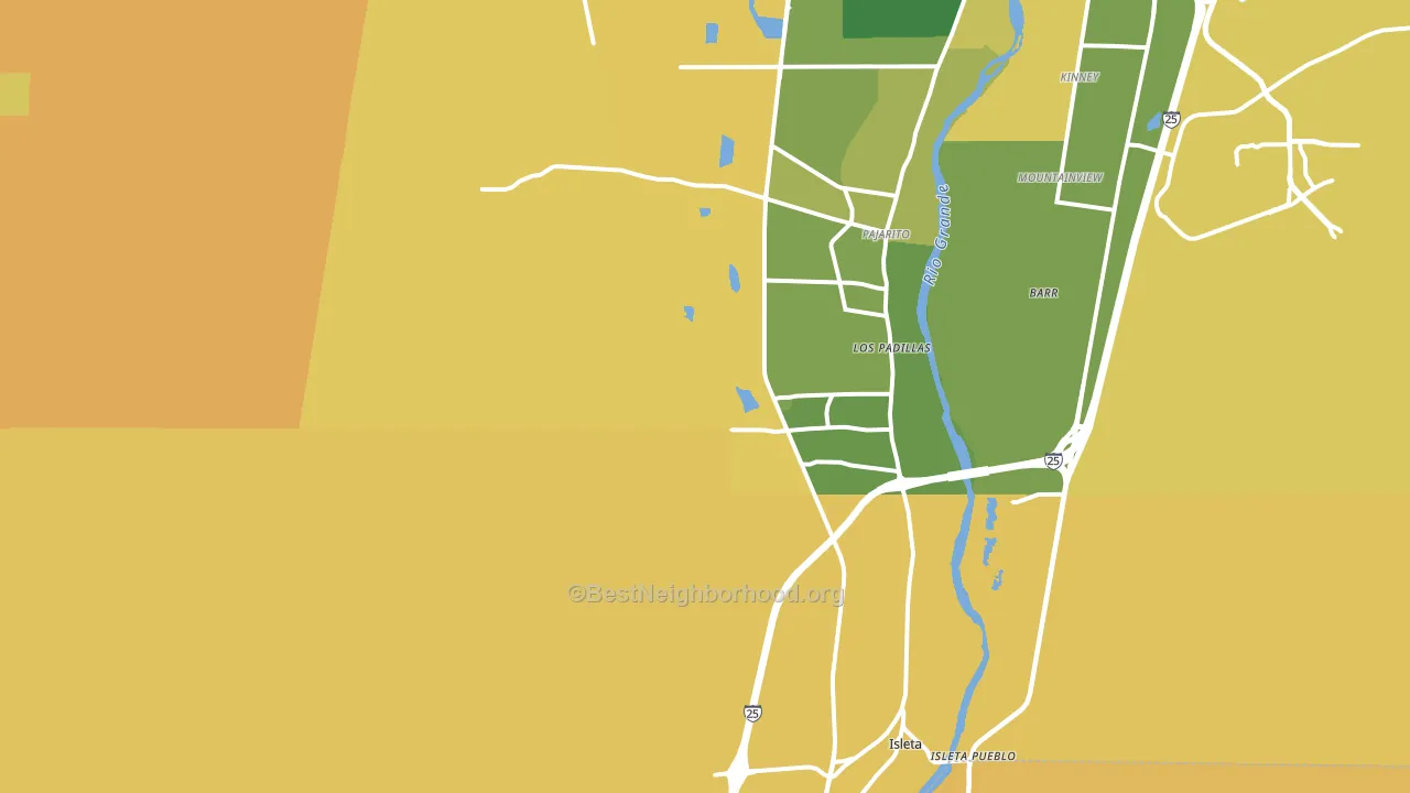 Los Padillas, NM block-group voter-turnout map