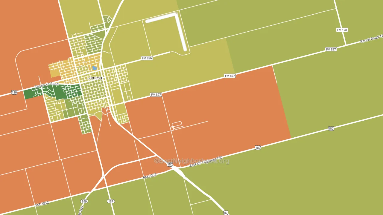 Los Ybanez, TX block-group voter-turnout map