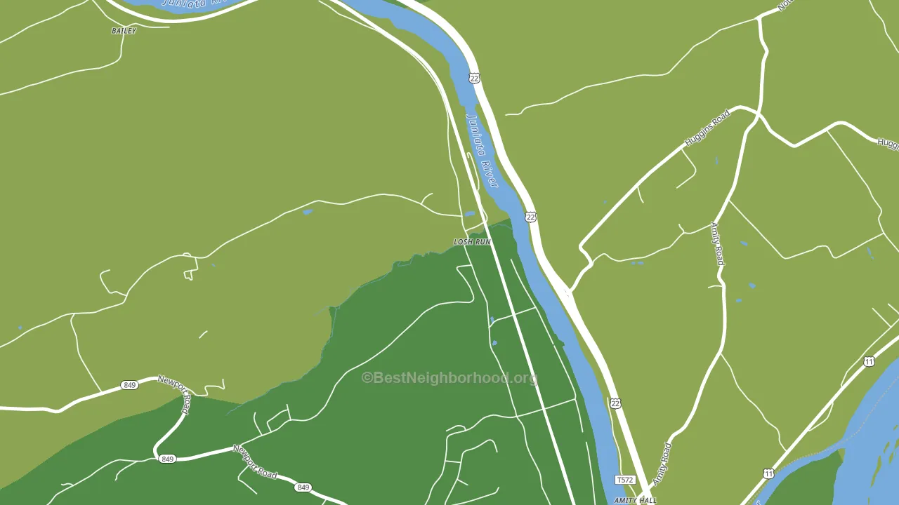 Losh Run, PA block-group voter-turnout map