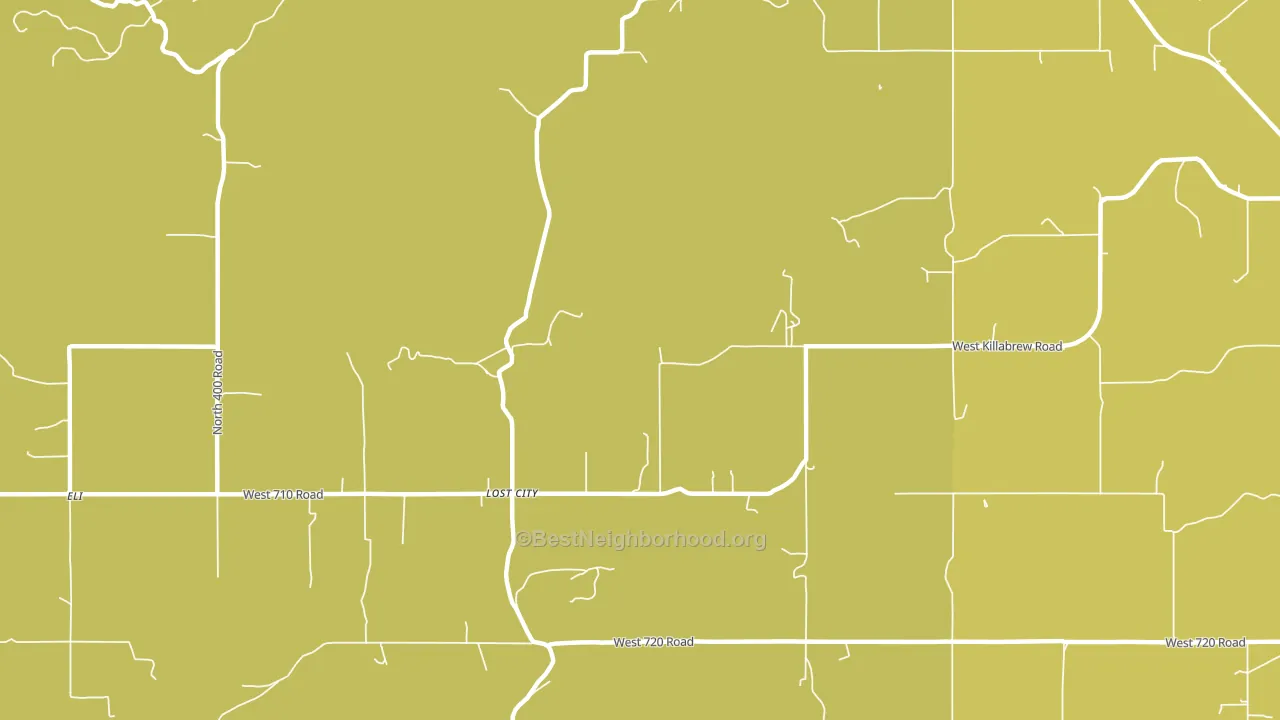 Lost City, OK block-group voter-turnout map