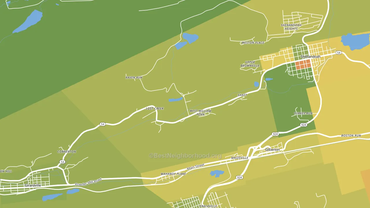 Lost Creek, PA block-group voter-turnout map