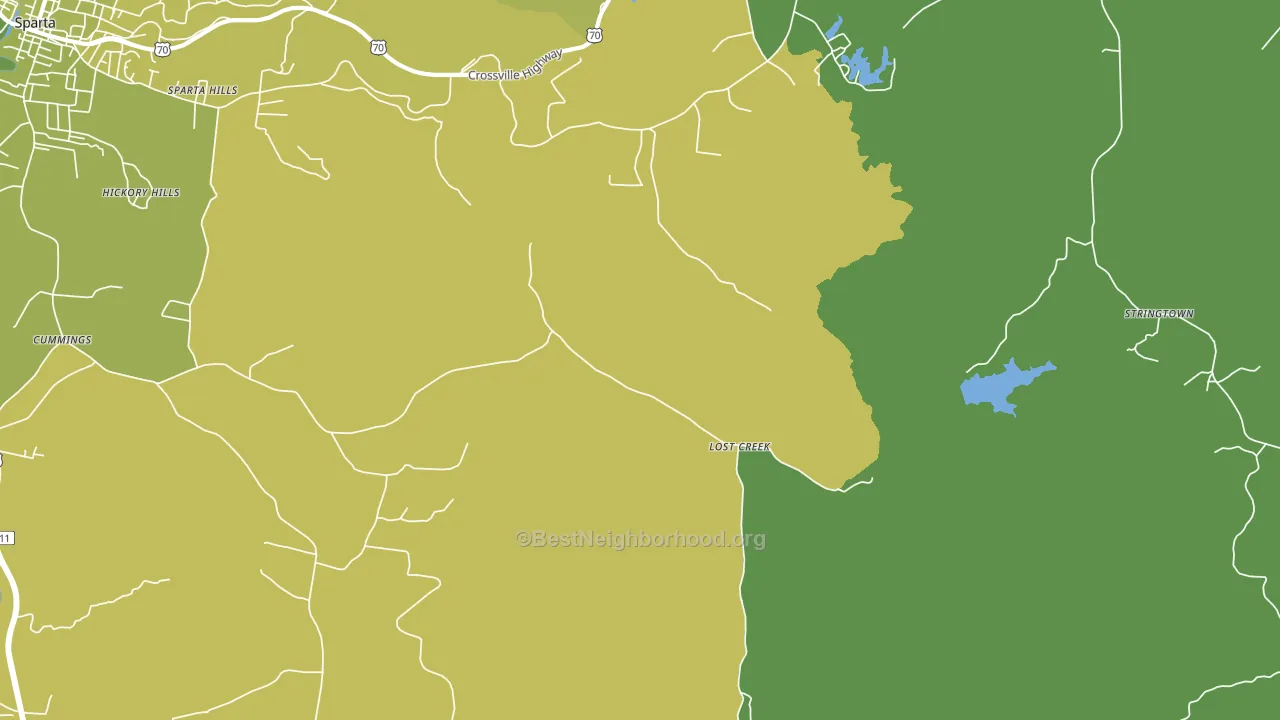 Lost Creek, TN block-group voter-turnout map