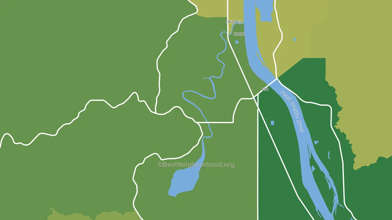 Lost Creek, WA block-group voter-turnout map