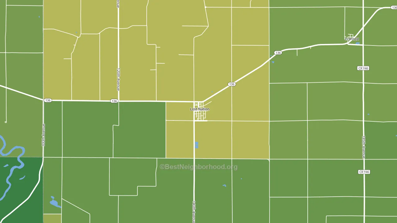 Lost Nation, IA block-group voter-turnout map