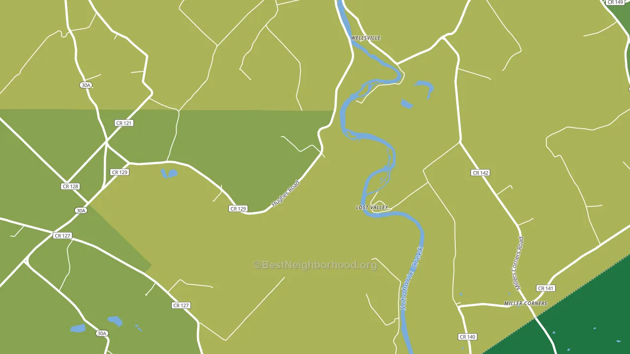 Lost Valley, NY block-group voter-turnout map