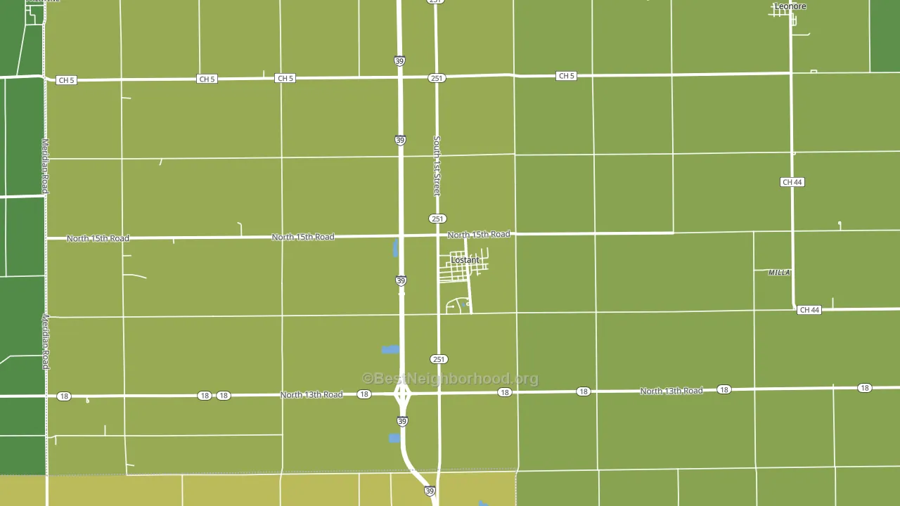 Lostant, IL block-group voter-turnout map