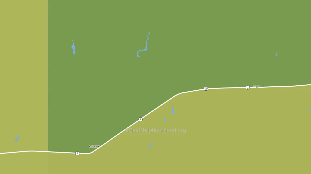 Lothair, MT block-group voter-turnout map