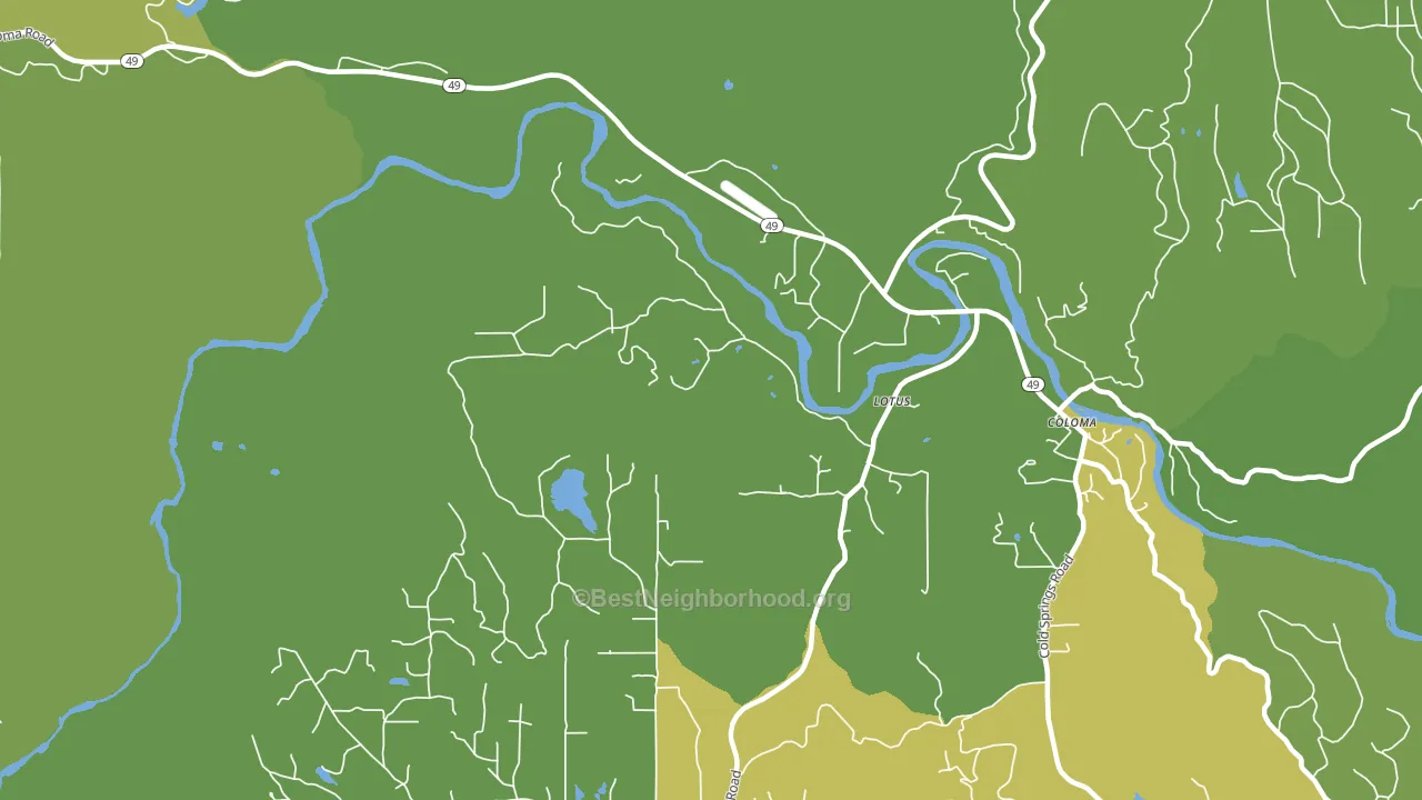 Lotus, CA block-group voter-turnout map