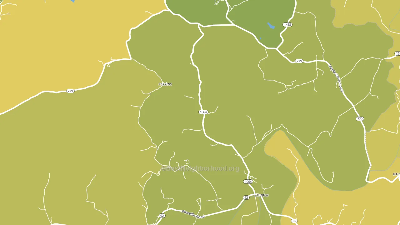 Louden, KY block-group voter-turnout map