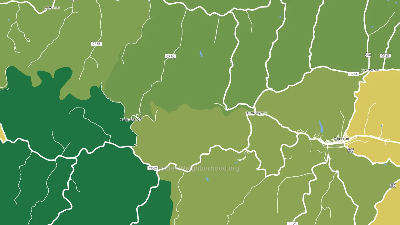 Loudenville, WV block-group voter-turnout map