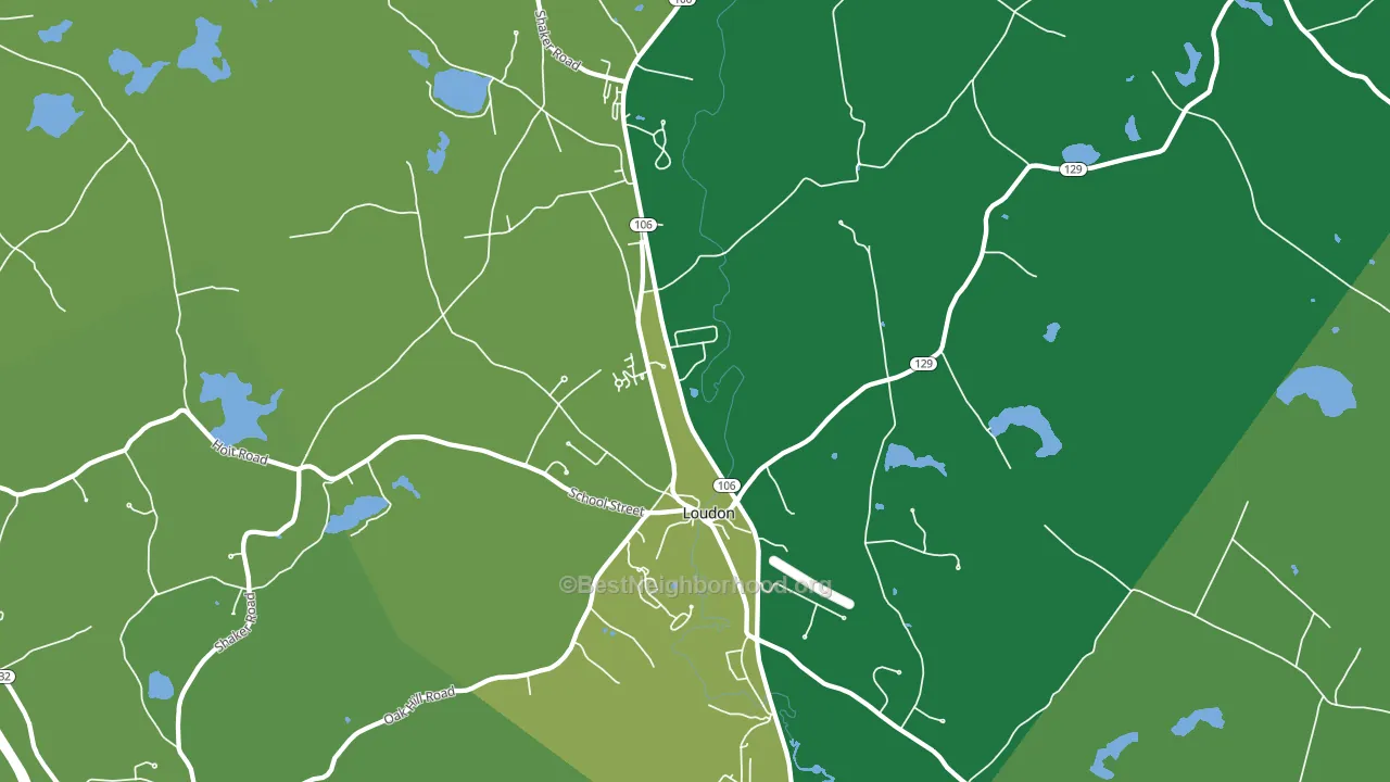 Loudon, NH block-group voter-turnout map