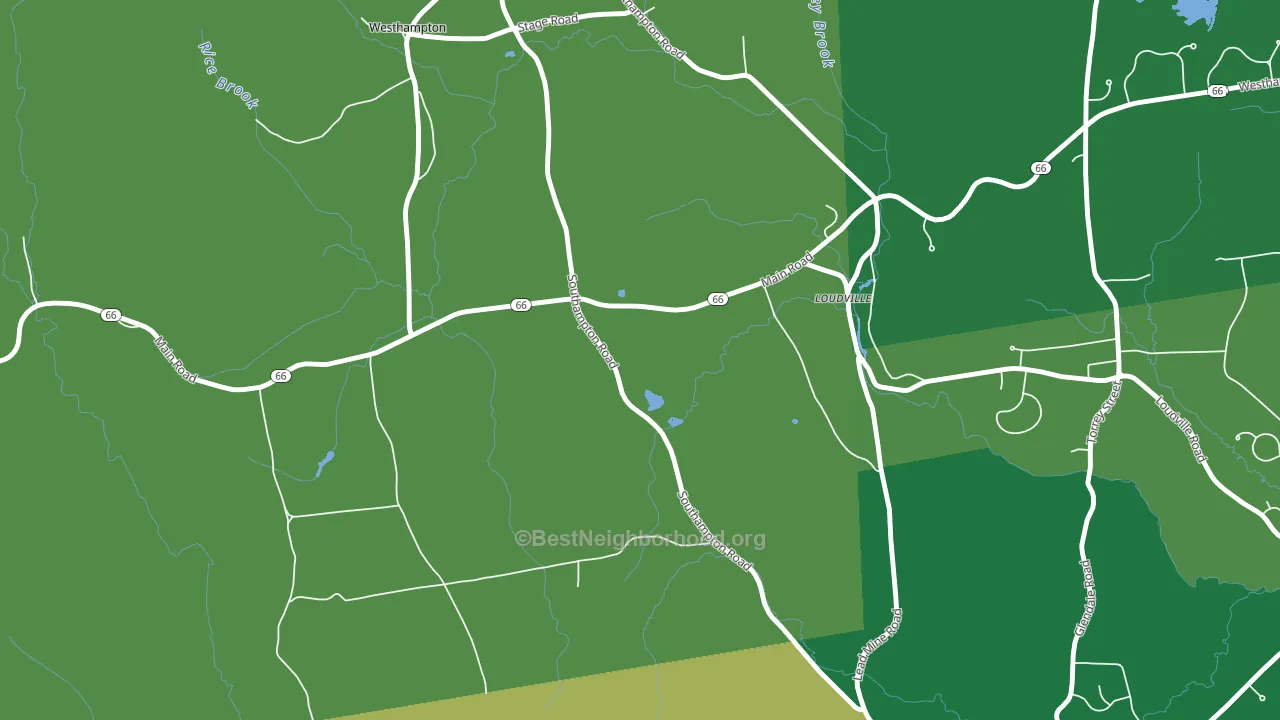 Loudville, MA block-group voter-turnout map