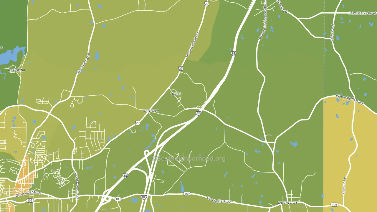 Louise, GA block-group voter-turnout map