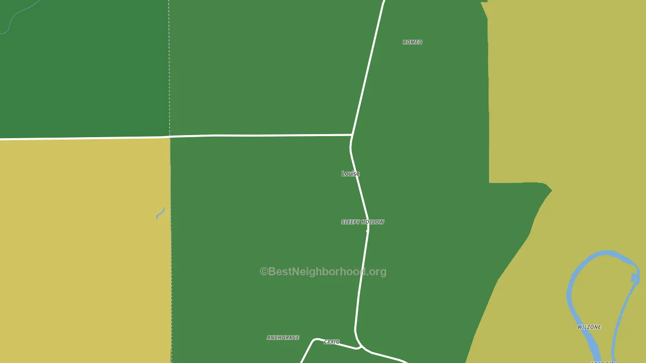 Louise, MS block-group voter-turnout map