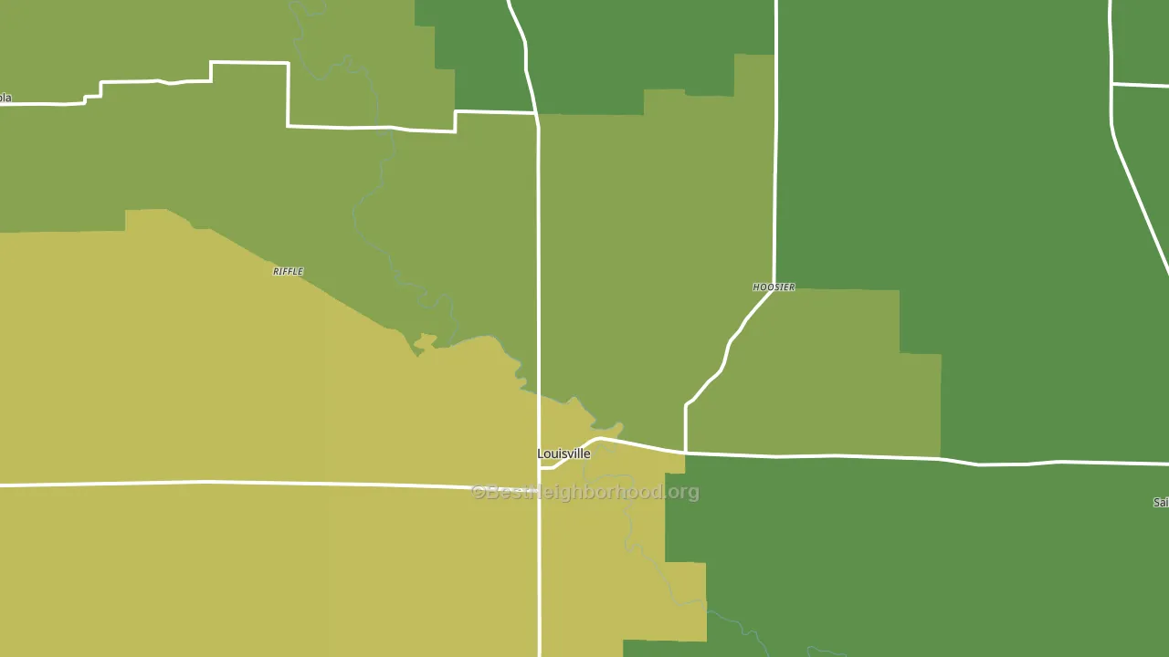 Louisville, IL block-group voter-turnout map
