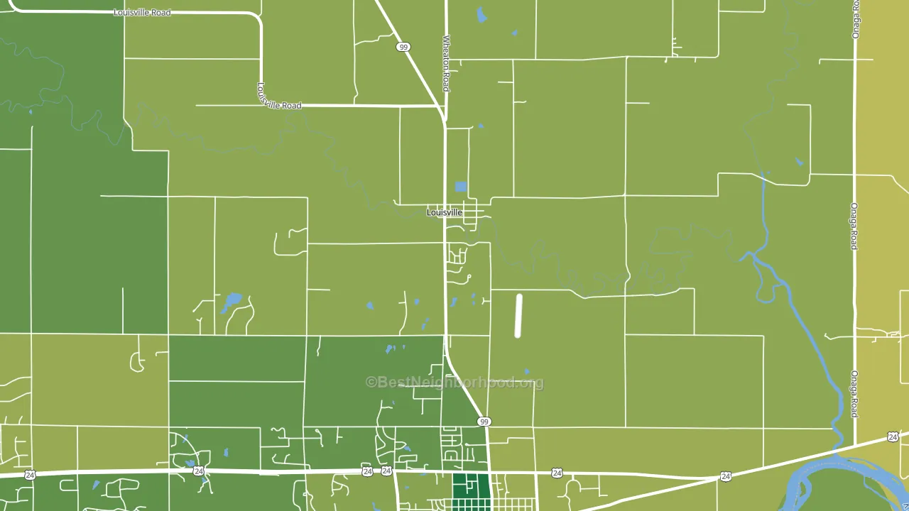 Louisville, KS block-group voter-turnout map